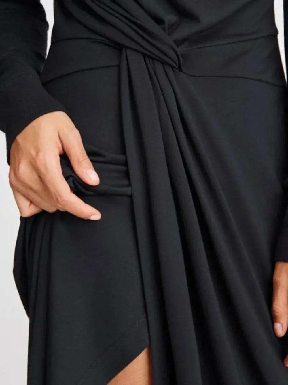 Rag & Bone Shawl Wrap Turtleneck Midi Dress - Picture 4 of 8